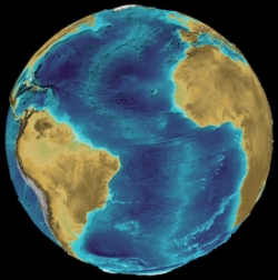 Bathymetry data from the GEBCO One Minute Grid