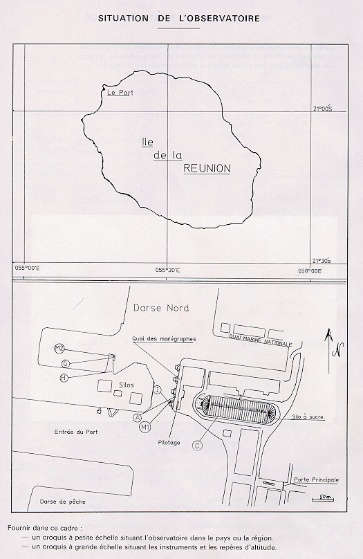 Location map for Pte des Galets, Reunion Is, France