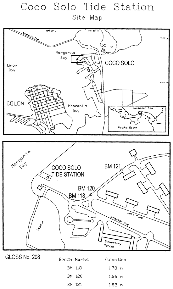 Location map for Coco Solo, Panama