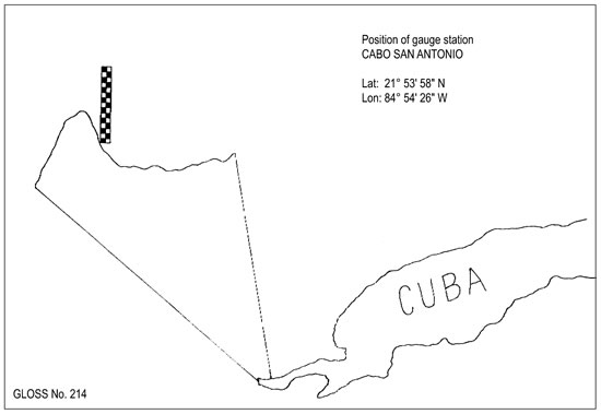 Location map for Cabo San Antonio, Cuba
