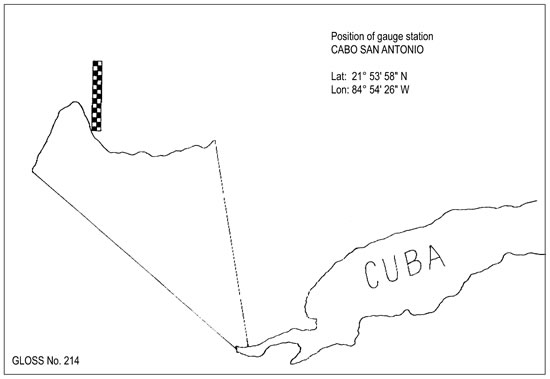 Location map for Cabo San Antonio, Cuba Location map for Cabo San Antonio, Cuba