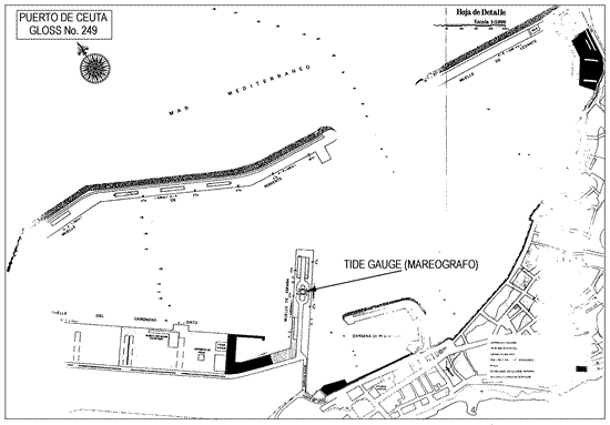 Location map for Ceuta (Spanish N. Africa), Spain