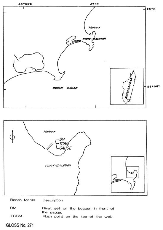 Location map for Fort Dauphin (Taolanaro), Madagascar