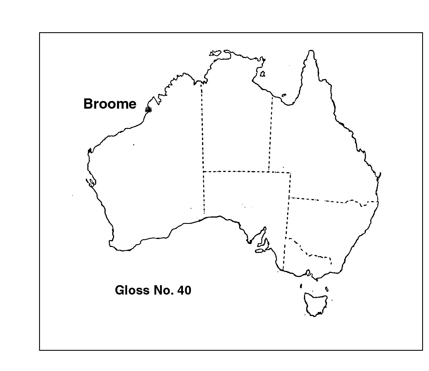 Location map for Broome, Australia