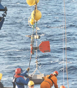 Current meter mooring deployment