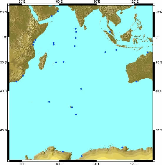 Indian Ocean sea level sites
