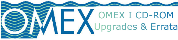 OMEX I Project Data Set CD-ROM Upgrades and Errata