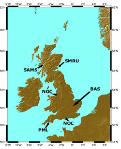 NERC's research and collaborative centres with marine science expertise NERC's research and collaborative centres with marine science expertise
