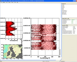 The ODV viewing window - showing data plots and metadata