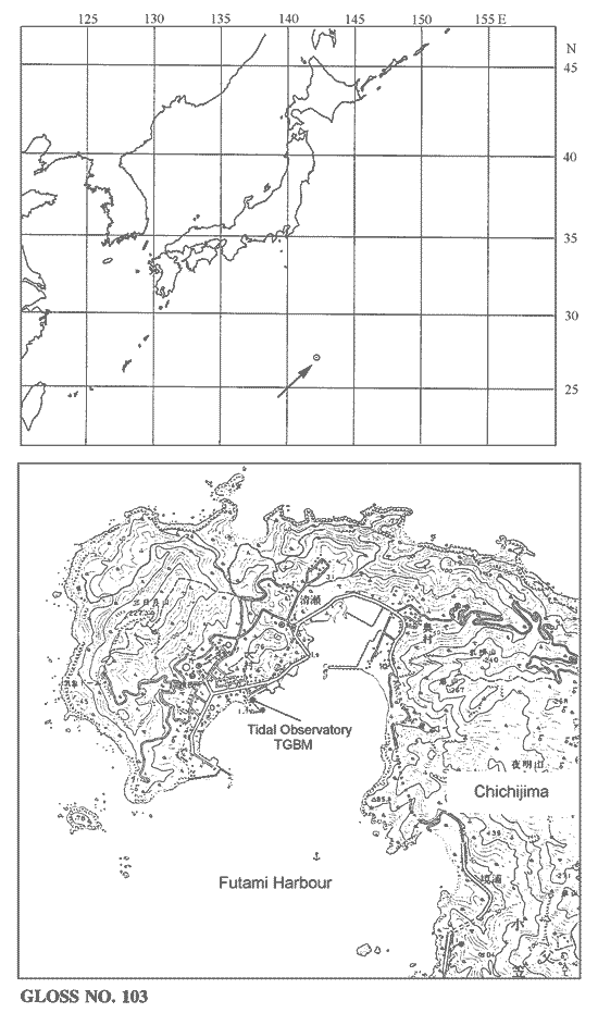 Location map for Chichijima, Japan