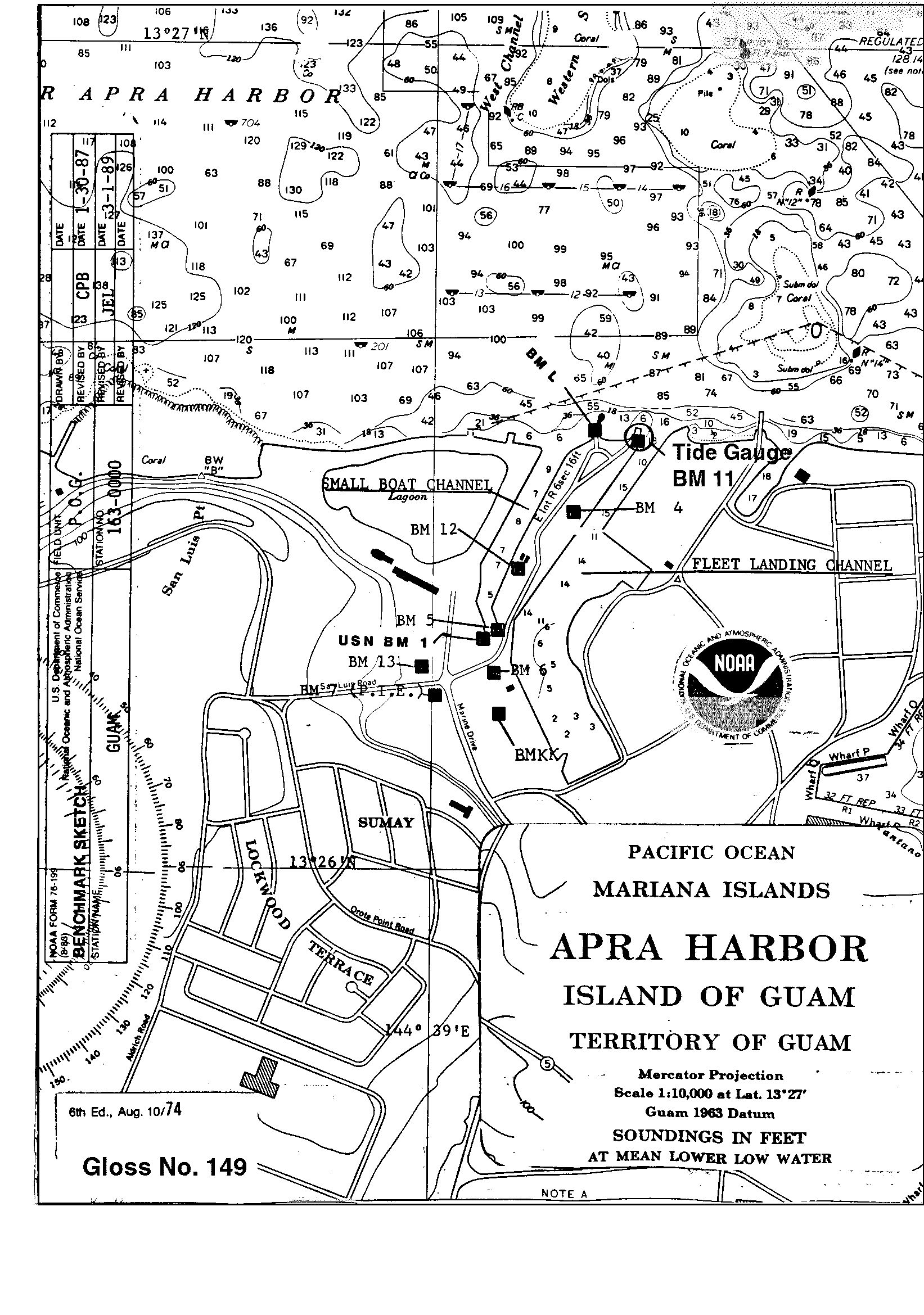 Location map for Apra Hbr, Guam, Marianas, U.S.A.