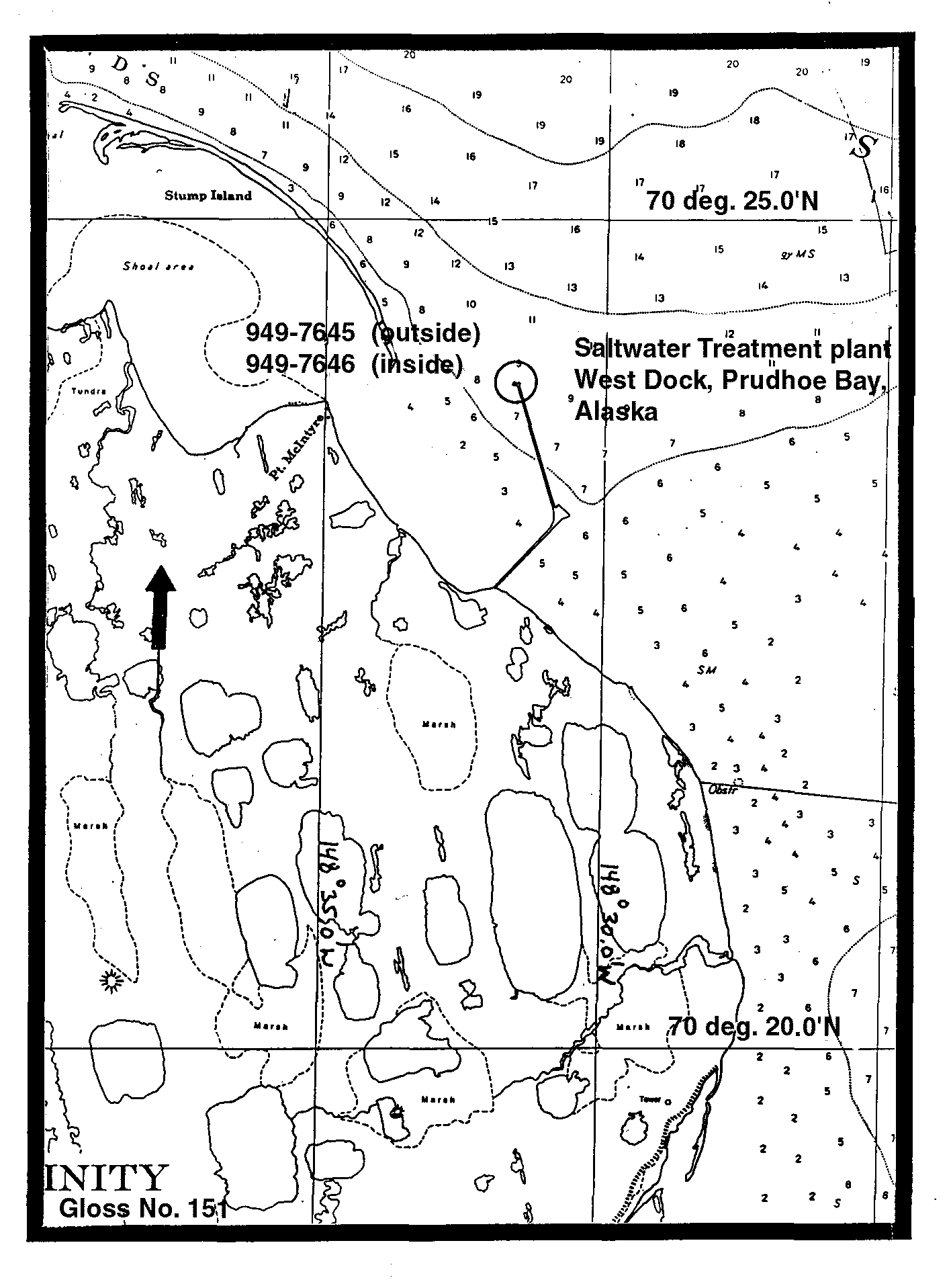 Location map for Prudhoe Bay, AK, U.S.A.