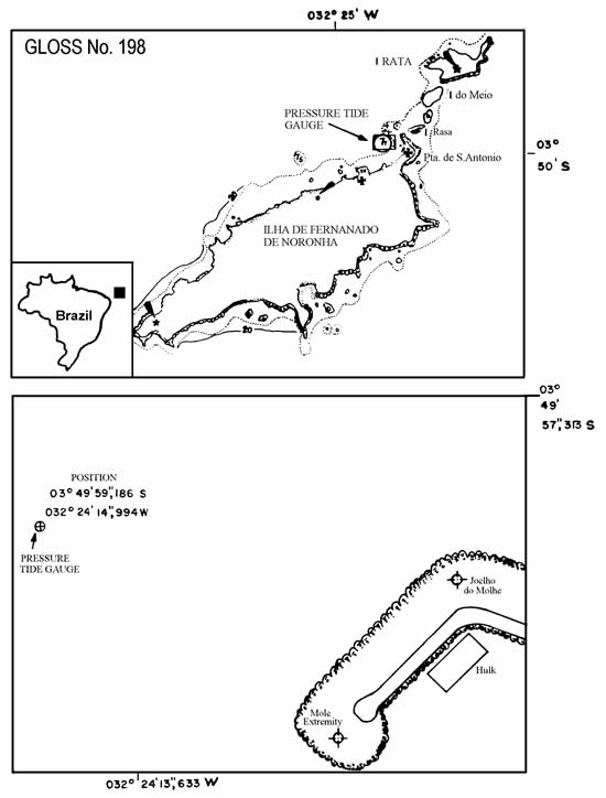 Location map for Fernando de Noronha, Brazil