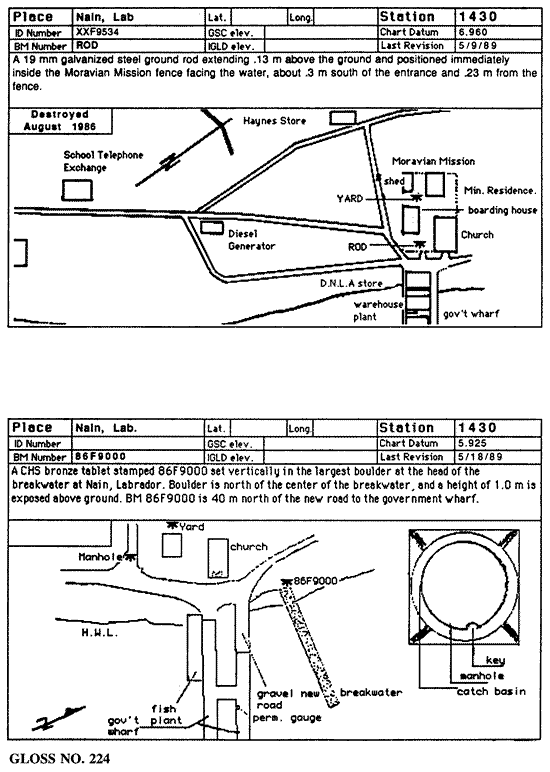 Location map for Nain, Canada