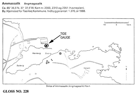 Location map for Ammassalik, Greenland, Denmark