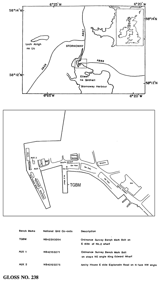 Location map for Stornoway, U.K.