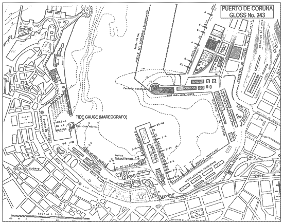 Location map for La Coruna, Spain