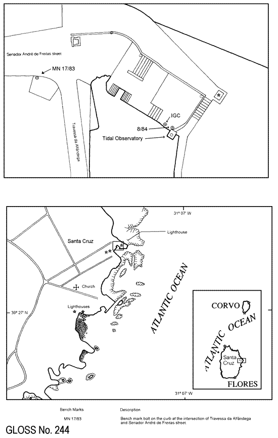 Location map for Santa Cruz del Flores (Azores), Portugal