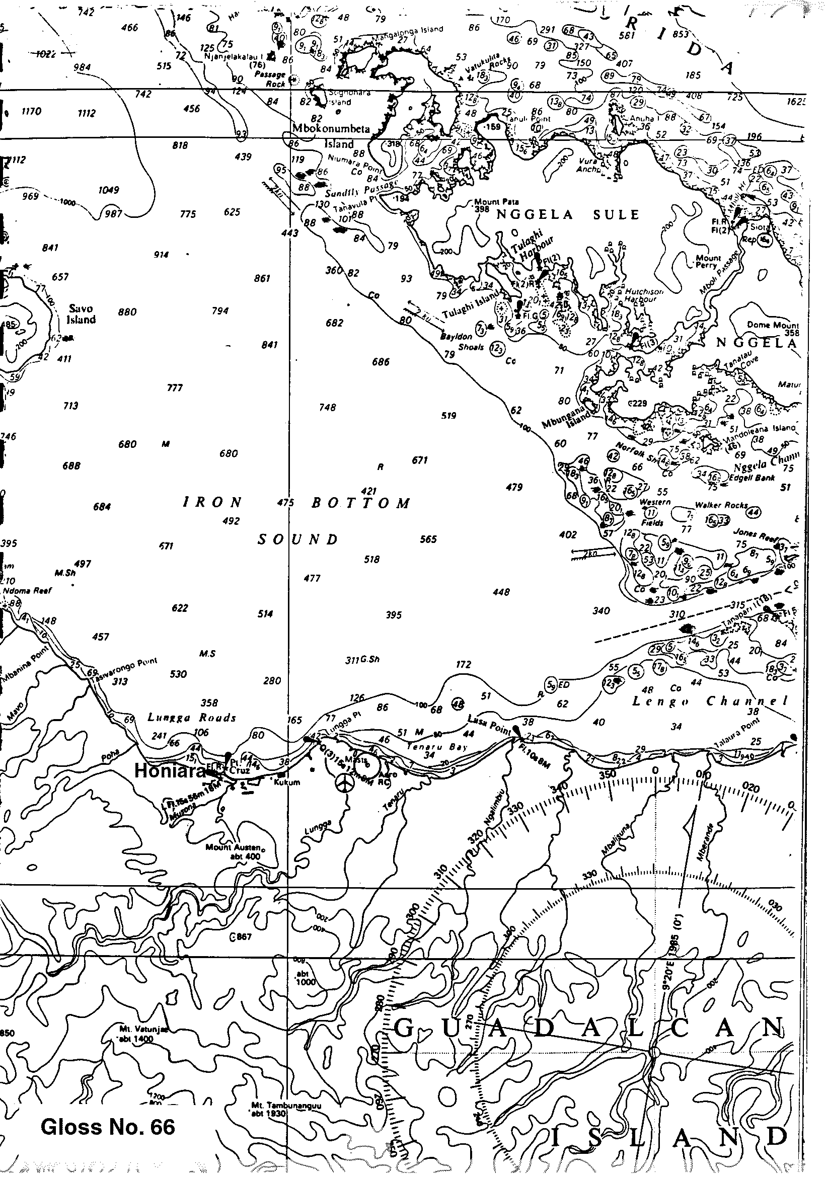 Location map for Honiara, Solomon Is.