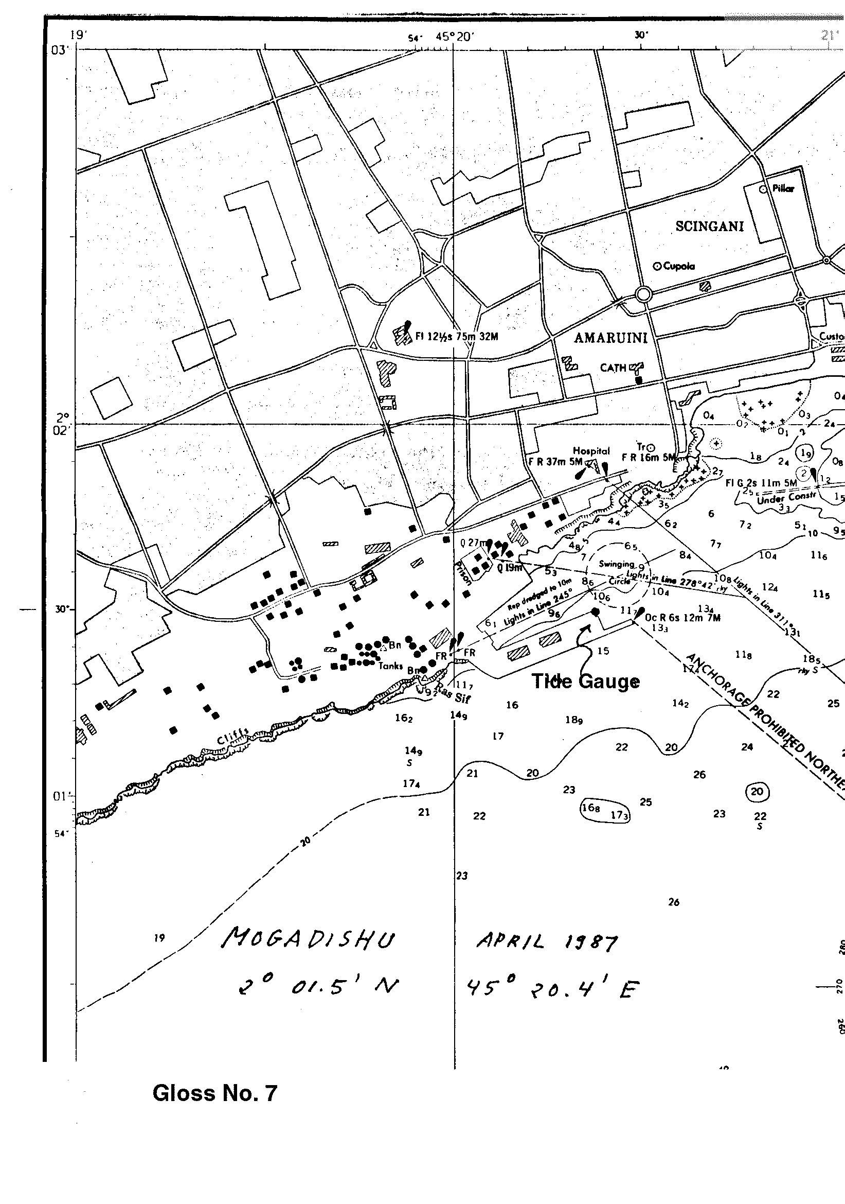 Location map for Mogadishu, Somalia