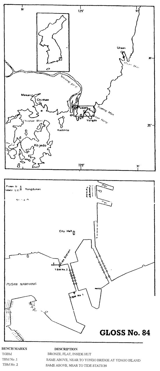 Location map for Pusan, Korea, Republic of