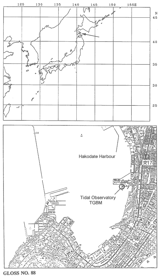 Location map for Hakodate, Japan