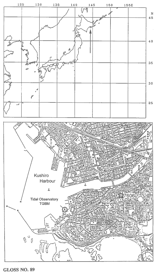 Location map for Kushiro, Japan