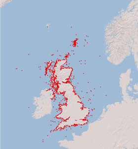 A map showing the stations which are sampled under the CSEMP programme