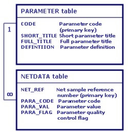 Relationship between parameter and data tables Relationship between parameter and data tables